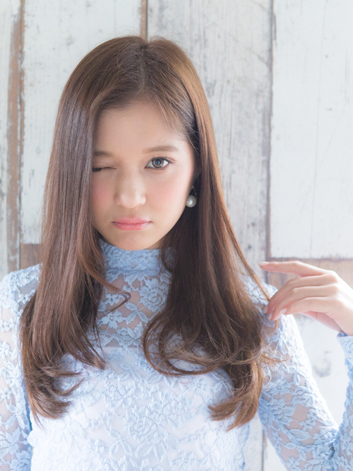 大人センターパート モテ愛されナチュラルロング