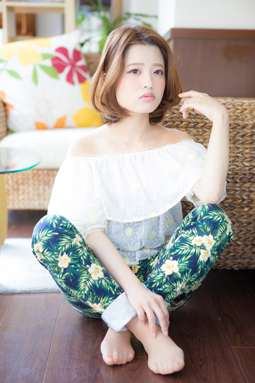 大人センターパート☆ふんわり抜け感エアリーボブディ